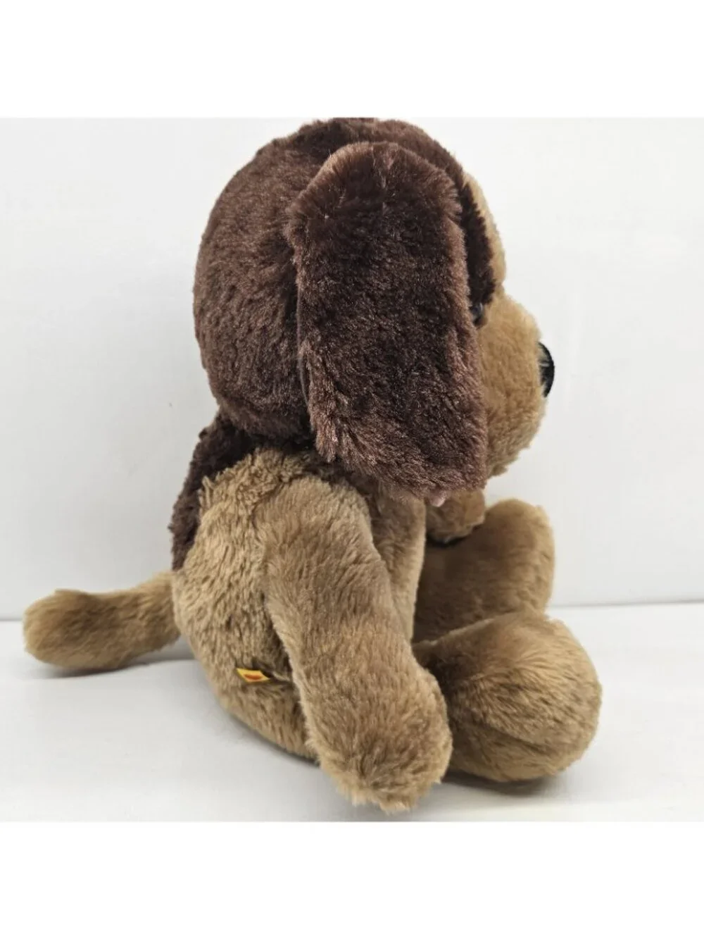 Build a Bear BAB Brown Tan Puppy Dog Plush Stuffed Two Tone Soft Sits Tongue